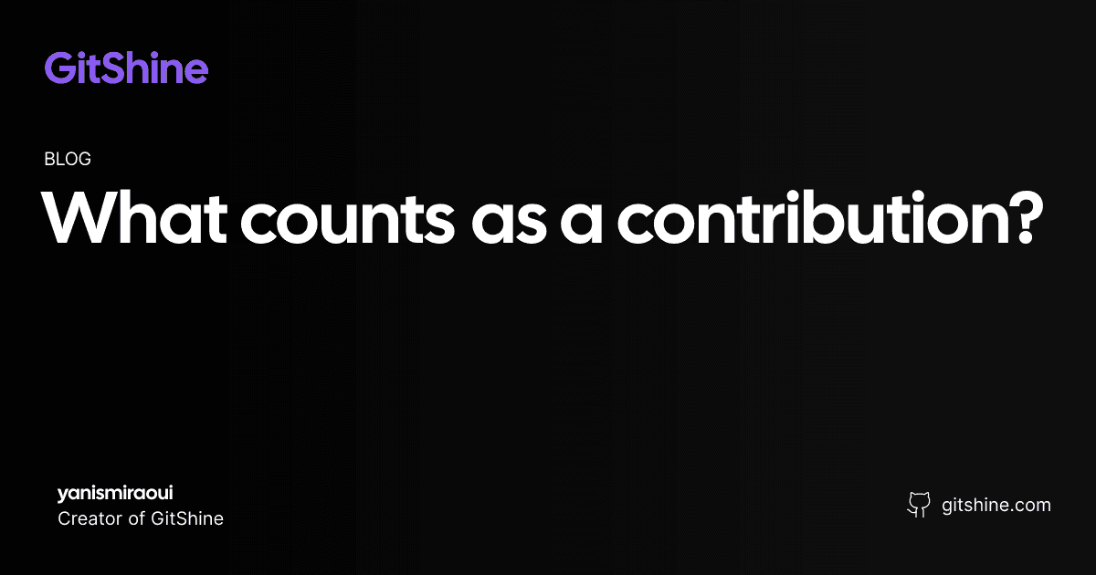 What counts as a contribution on GitHub?